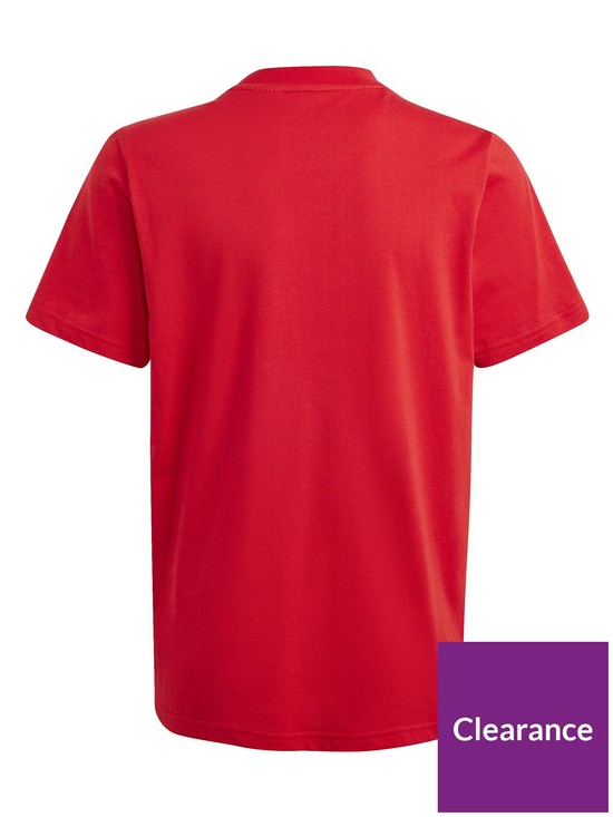 back image of adidas-sportswear-essentials-junior-unisex-big-logo-tee-red