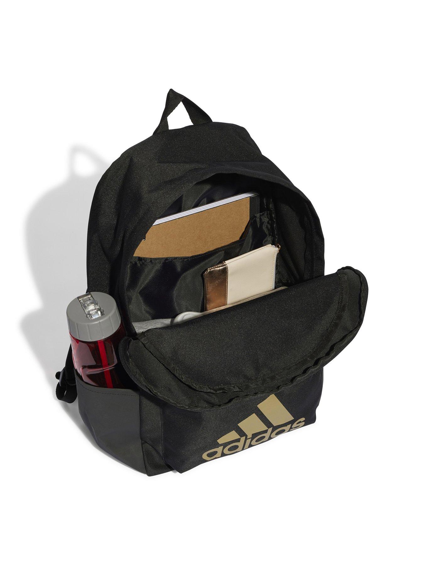 Adidas backpack gold and black online