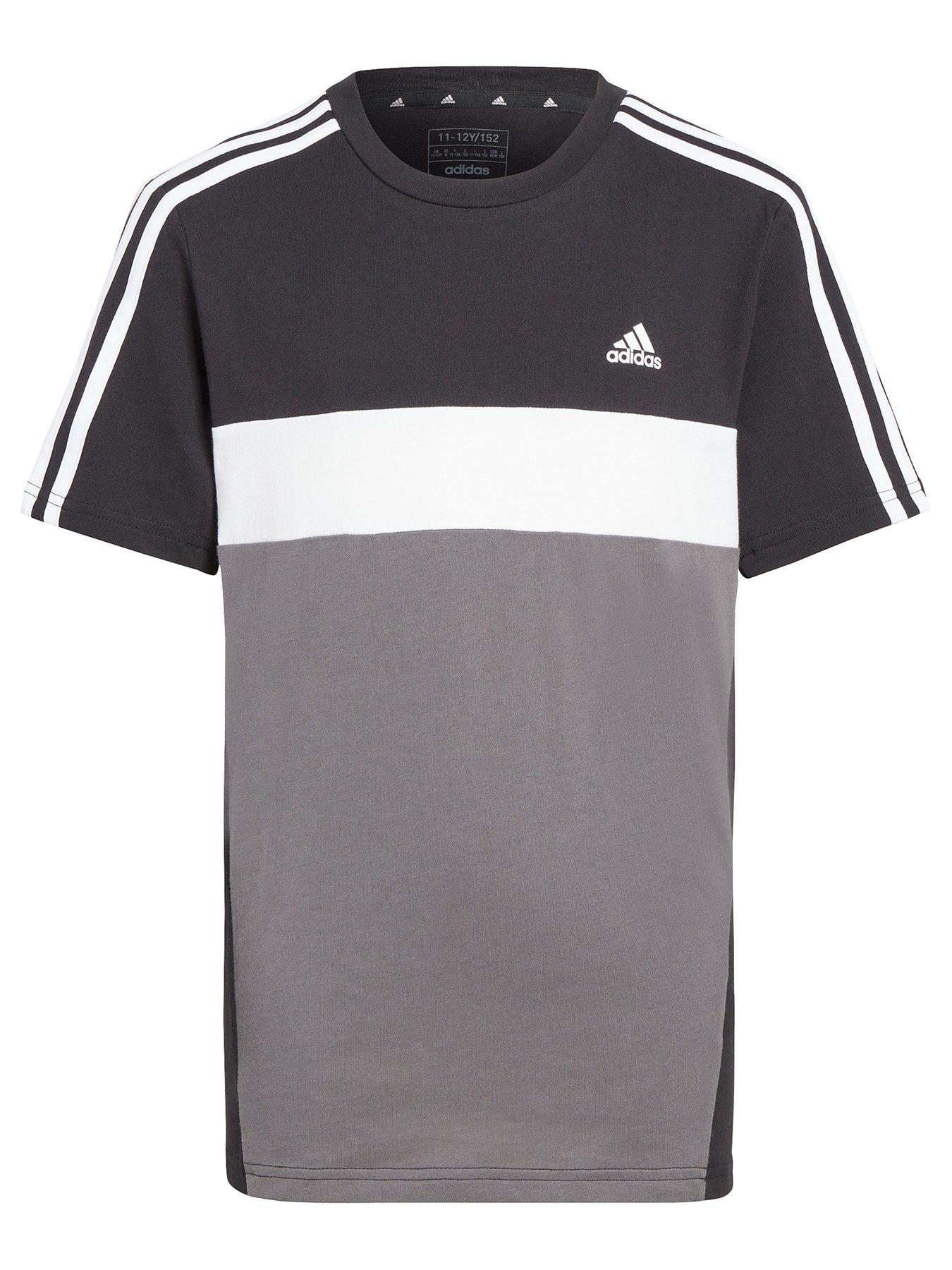 Adidas originals colour block tape t-shirt junior discount