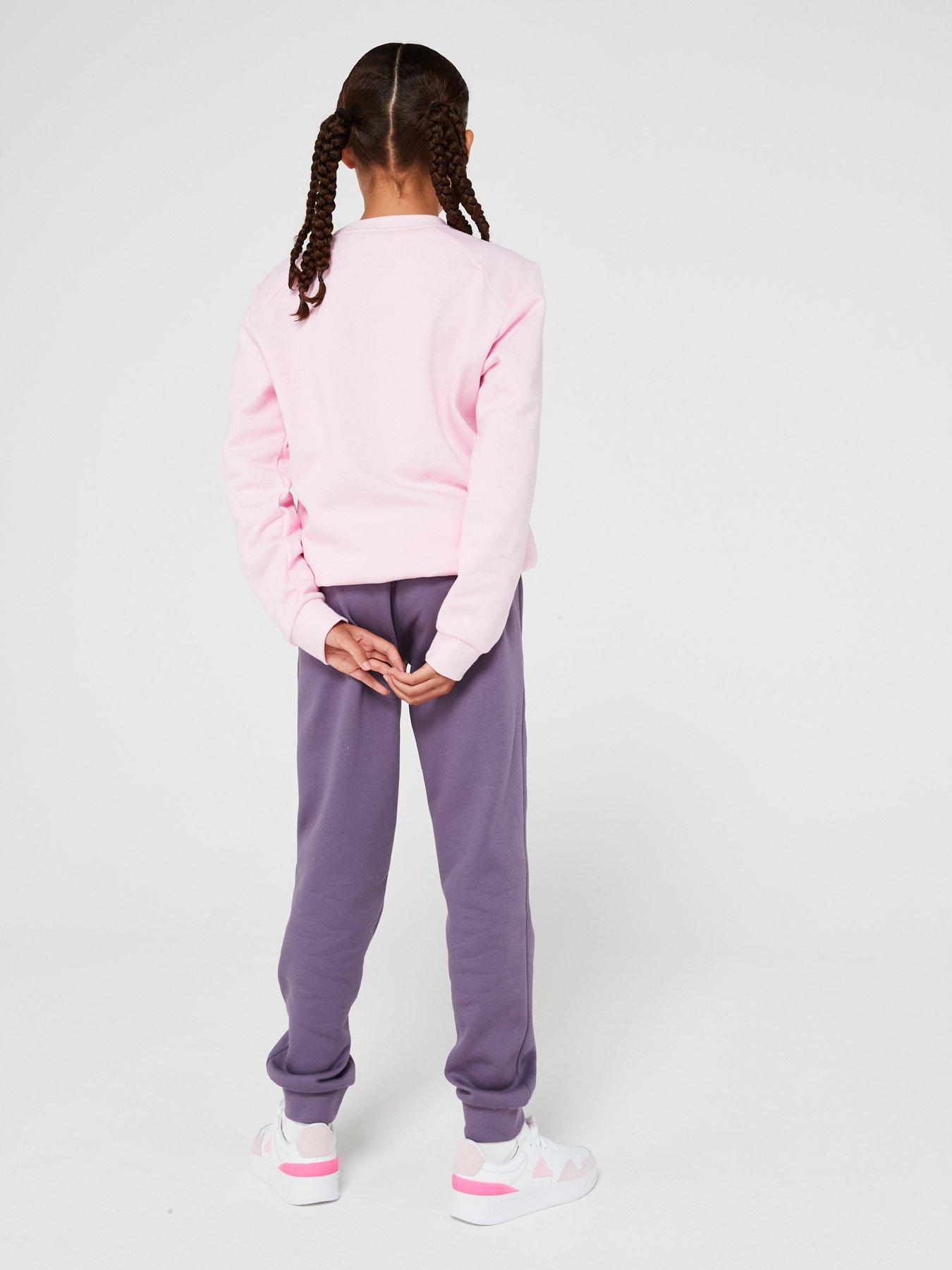 Adidas Sportswear Essentials Junior Big Logo Fleece Tracksuit - Pink 