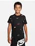  image of nike-sportswear-older-boys-bnbspt-shirt-aopnbsp--black