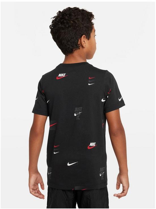 back image of nike-sportswear-older-boys-bnbspt-shirt-aopnbsp--black