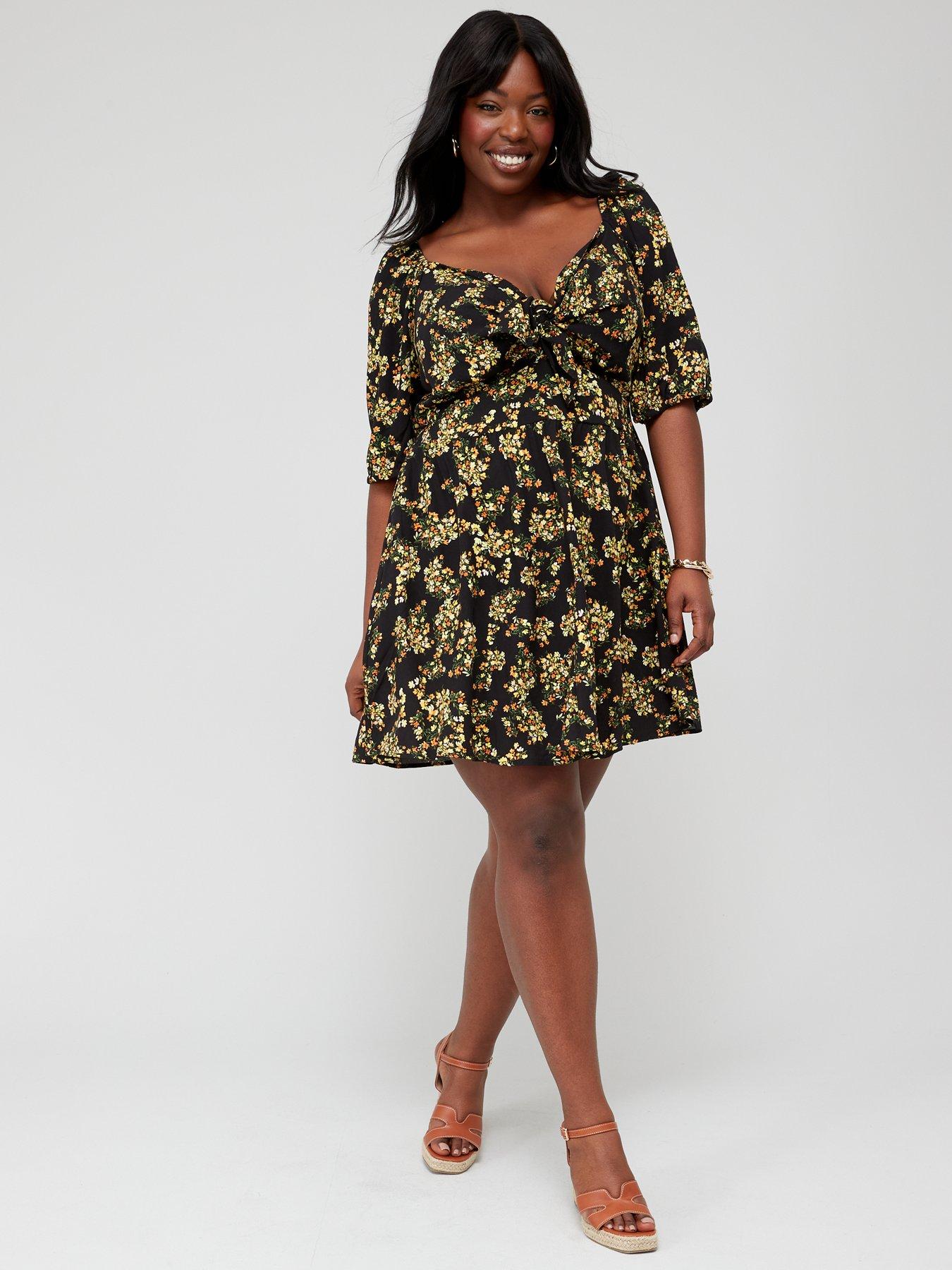  image of city-chic-knot-sorrento-dress-multi