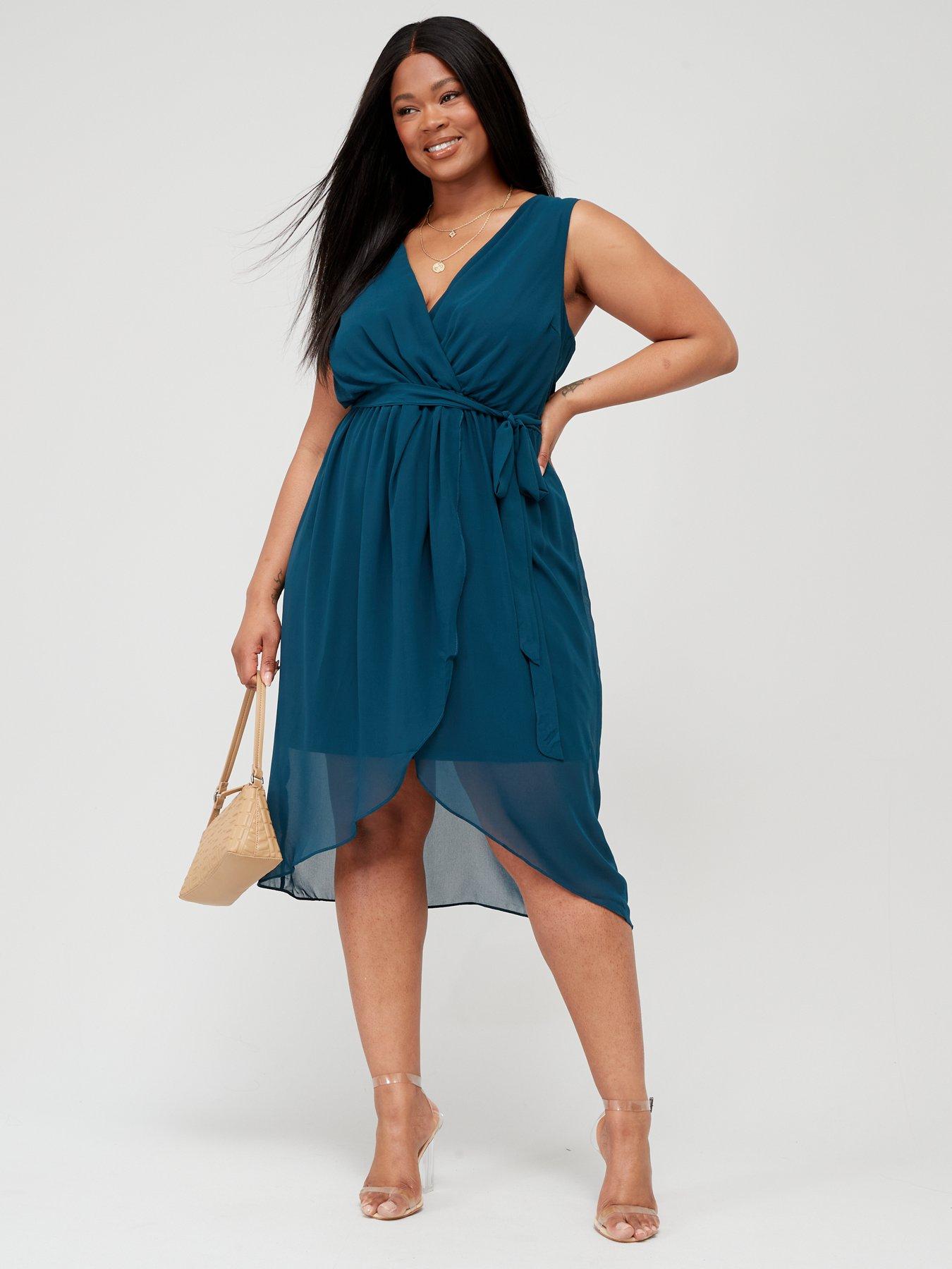  image of city-chic-sexy-tie-dress-blue