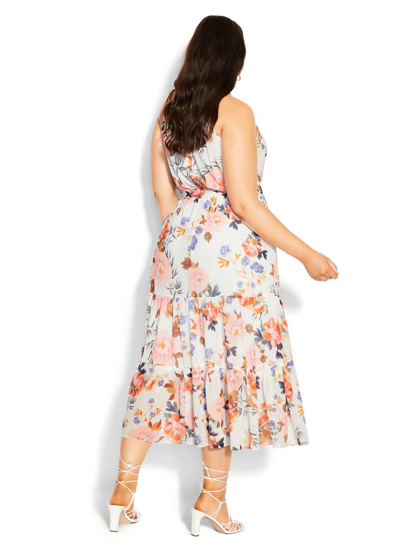 Image 2 of 4 of City Chic Penelope Maxi Dress - Multi
