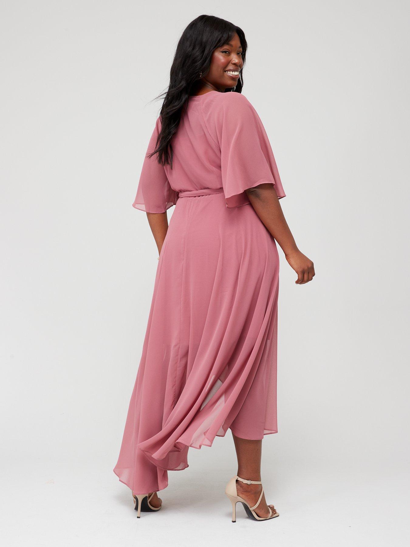 CITY CHIC | Women's Plus Size Cute Girl Elbow Sleeve Dress - rosy - 12 Plus