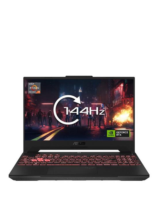 front image of asus-tuf-gaming-a15-laptop-16in-fhdnbsprtx-4050-amd-ryzen-7-16gb-ram-512gb-ssd