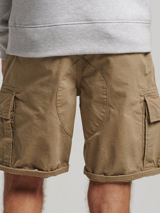 stillFront image of superdry-vintage-heavy-cargo-shorts-dark-beige
