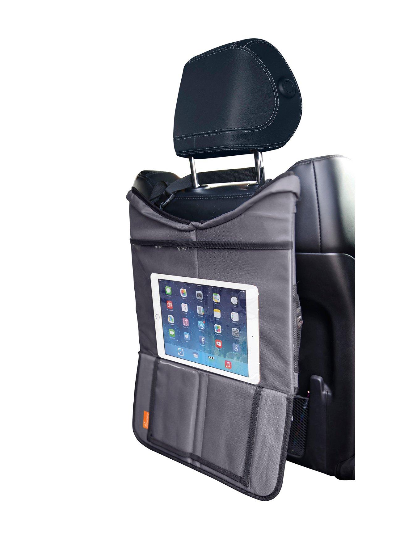  image of dreambaby-on-the-go-extra-large-car-tray-table-with-tablet-holder-storage-pockets-amp-carry-strap-black