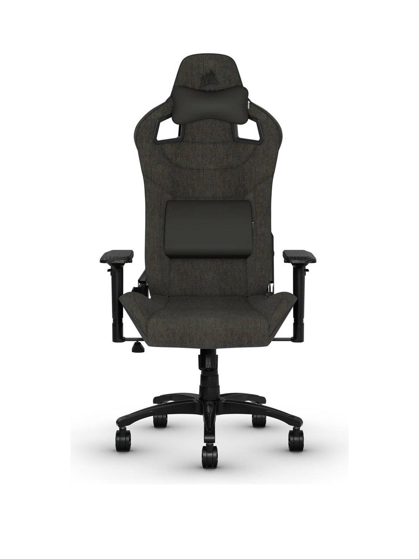 undefined T3 Rush 2023 Fabric Gaming Chair - Charcoal/Black
