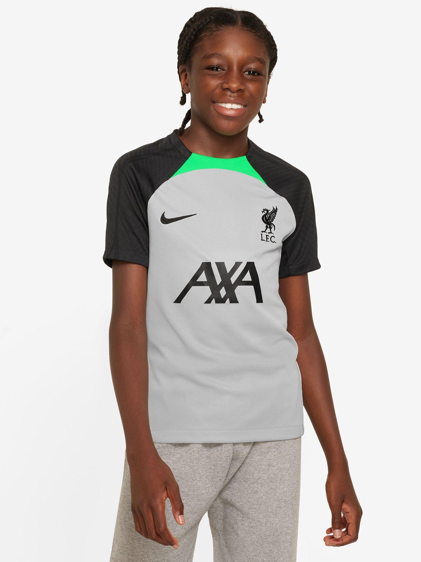 Nike Liverpool Fc Junior 23 24 Strike Short Sleeved Tee Grey