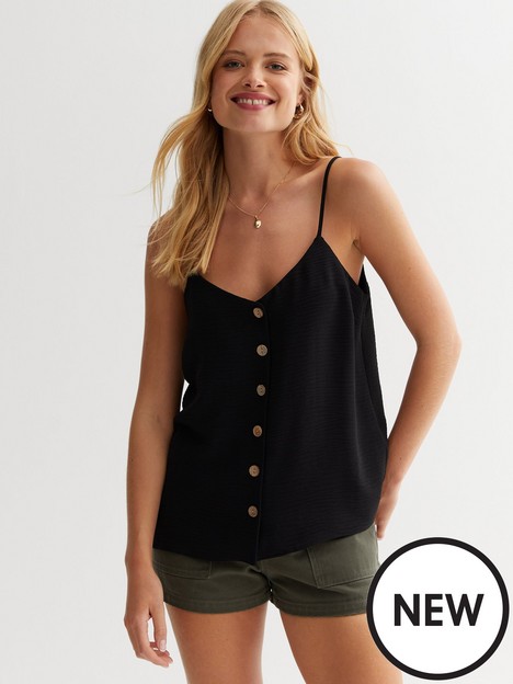 new-look-black-button-front-cami