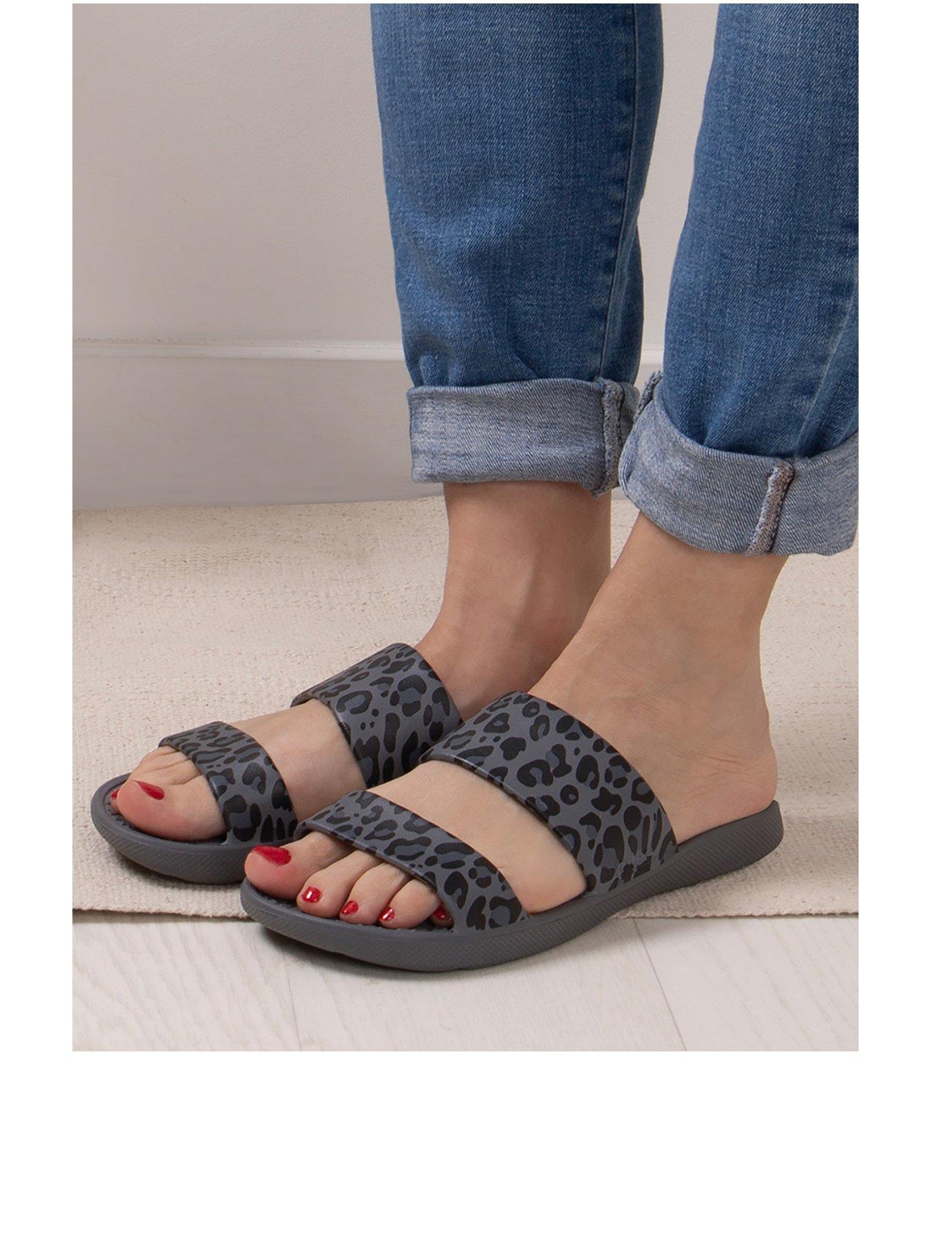  image of totes-ladies-solbounce-double-strap-sandalnbsp-nbspprint