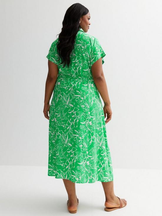 stillFront image of new-look-curves-tropical-midi-shirt-dress8-print