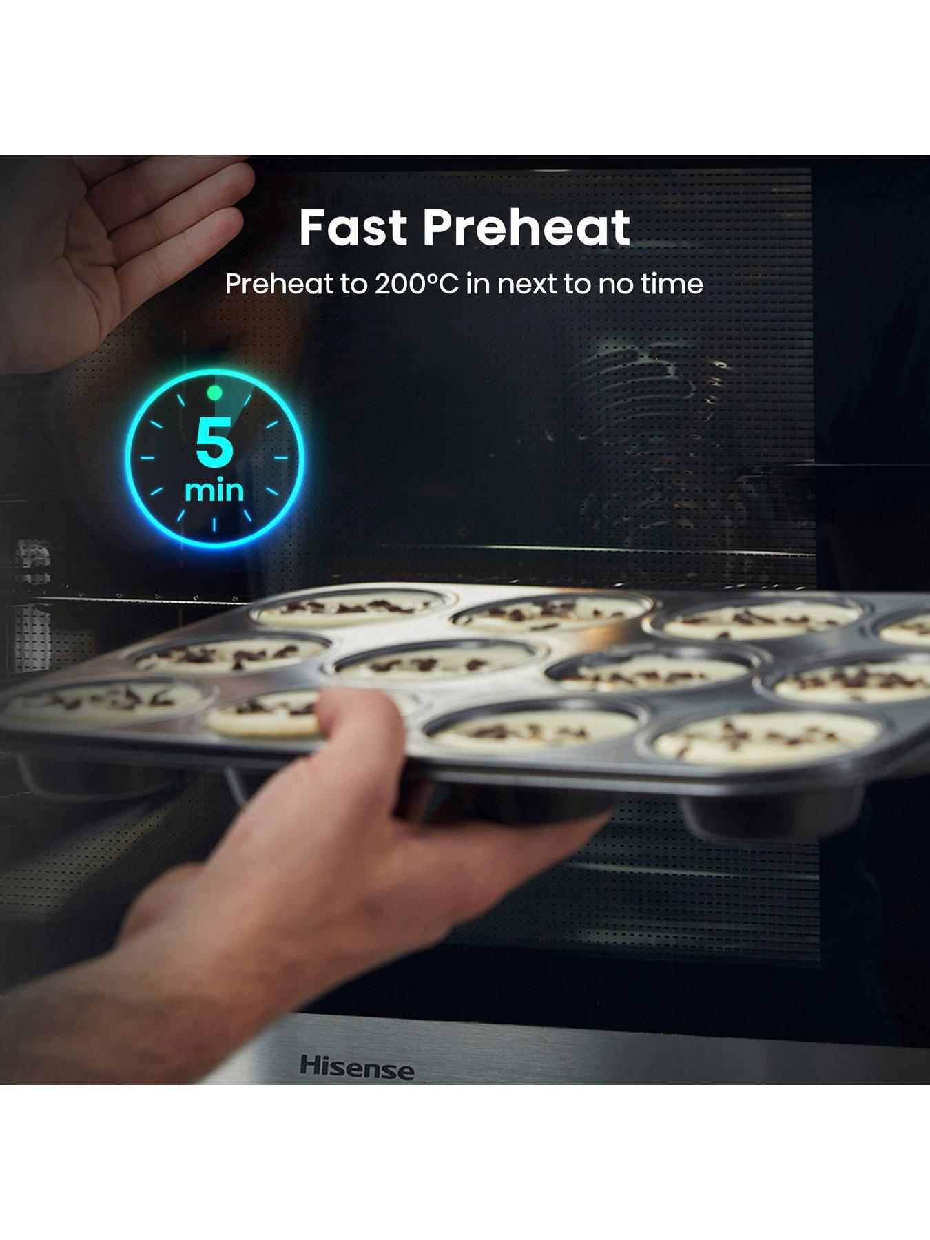  image of hisense-bim44321ax-built-in-compact-electric-single-oven-with-microwave-function-stainless-steel