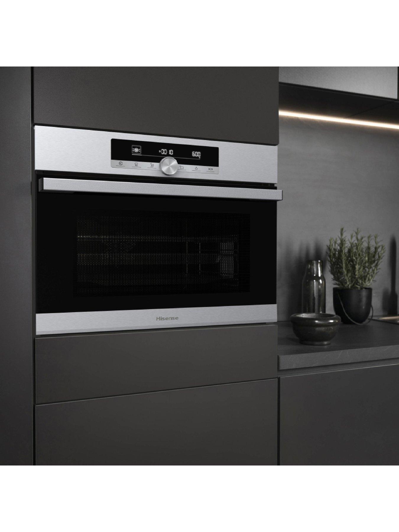  image of hisense-bim44321ax-built-in-compact-electric-single-oven-with-microwave-function-stainless-steel