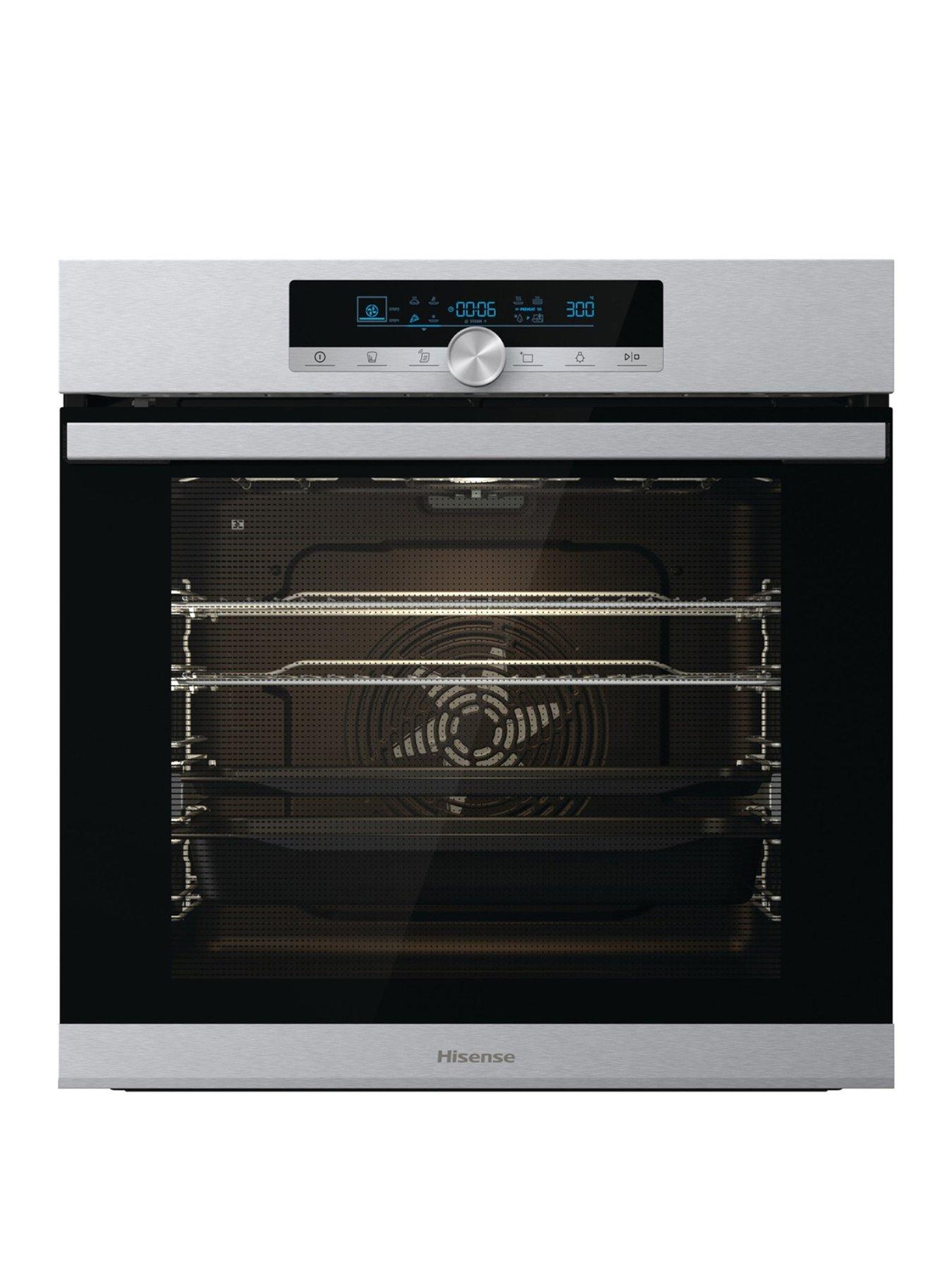front image of hisense-bsa65336px-built-in-electric-single-oven-stainless-steel