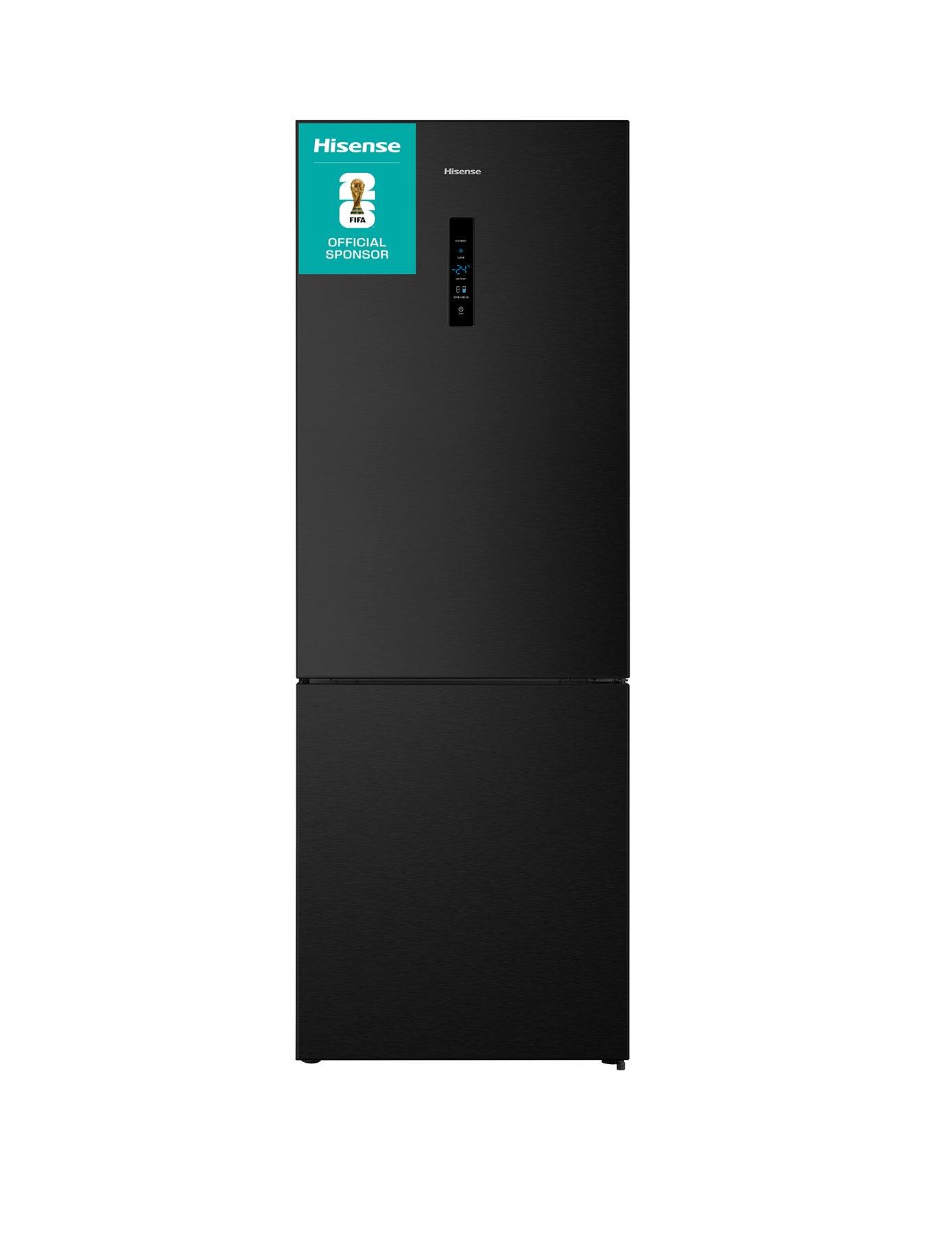 Hisense RB645N4BFE 60/40 70.4cm Frost-Free Wide Fridge Freezer - Black / Stainless Steel