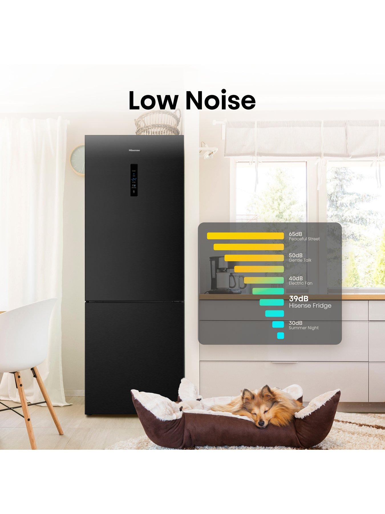  image of hisense-rb645n4bfe-6040nbsp704cm-frost-freenbspwidenbspfridge-freezer-black-stainless-steel