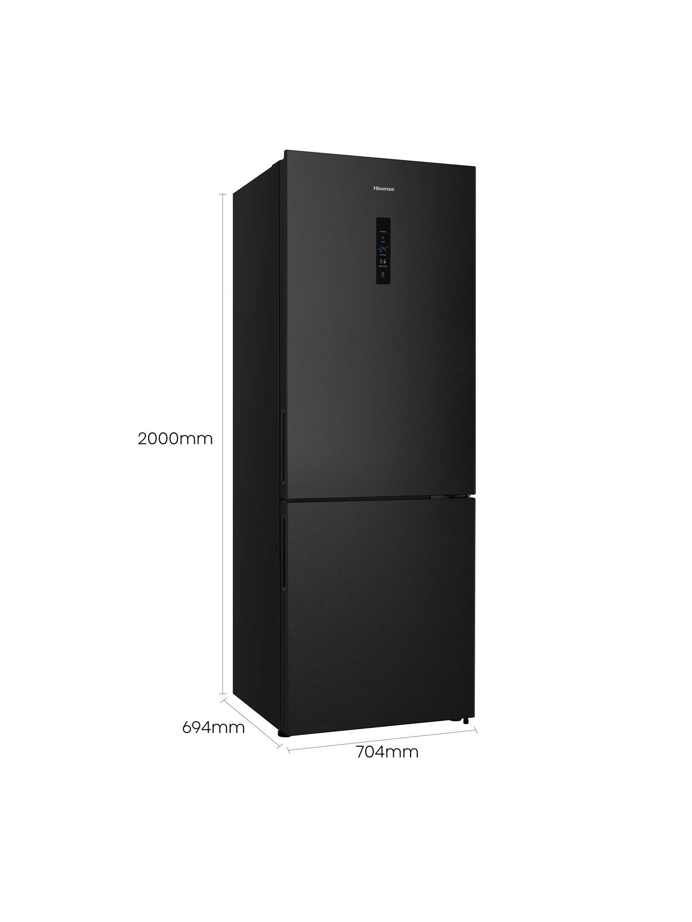  image of hisense-rb645n4bfe-6040nbsp704cm-frost-freenbspwidenbspfridge-freezer-black-stainless-steel