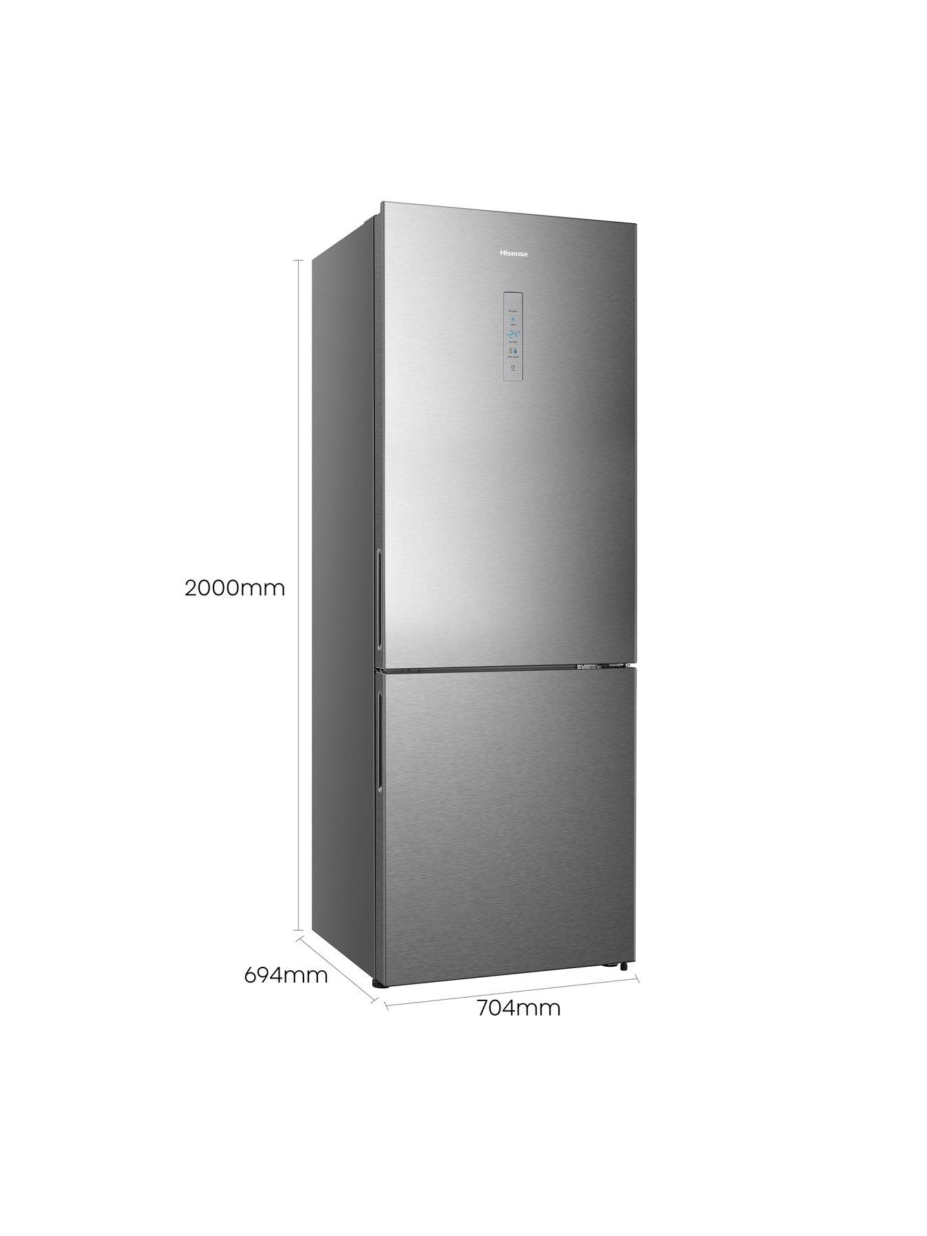  image of hisense-rb645n4bie-6040-704cm-widenbspfrost-free-fridge-freezer-stainless-steel