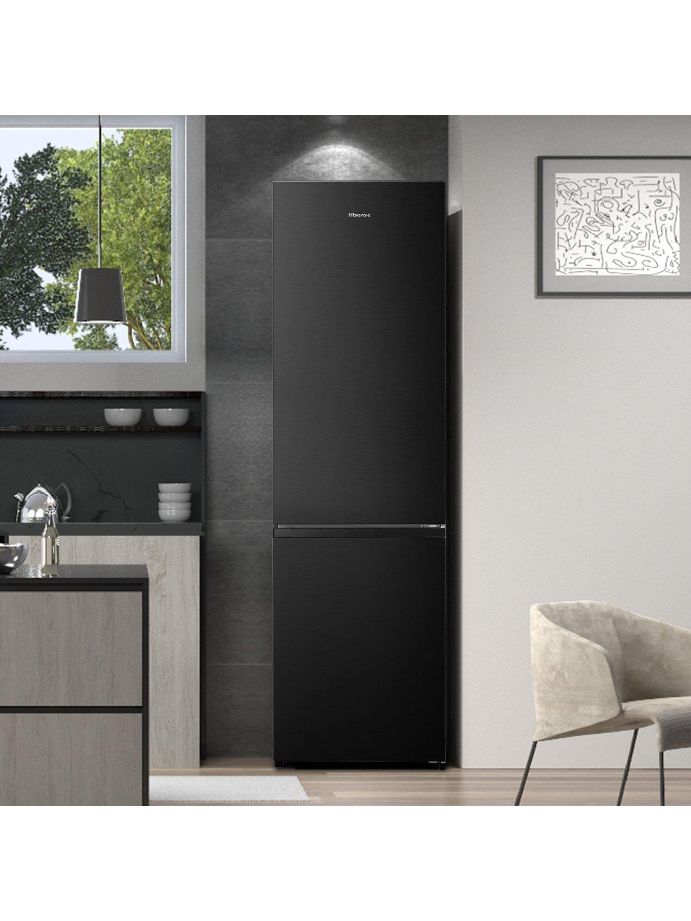  image of hisense-rb435n4bfe-60cm-widenbsp7030-frost-free-fridge-freezer-black-stainless-steel