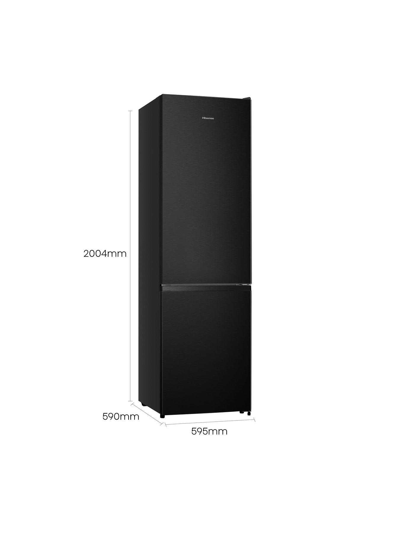  image of hisense-rb435n4bfe-60cm-widenbsp7030-frost-free-fridge-freezer-black-stainless-steel