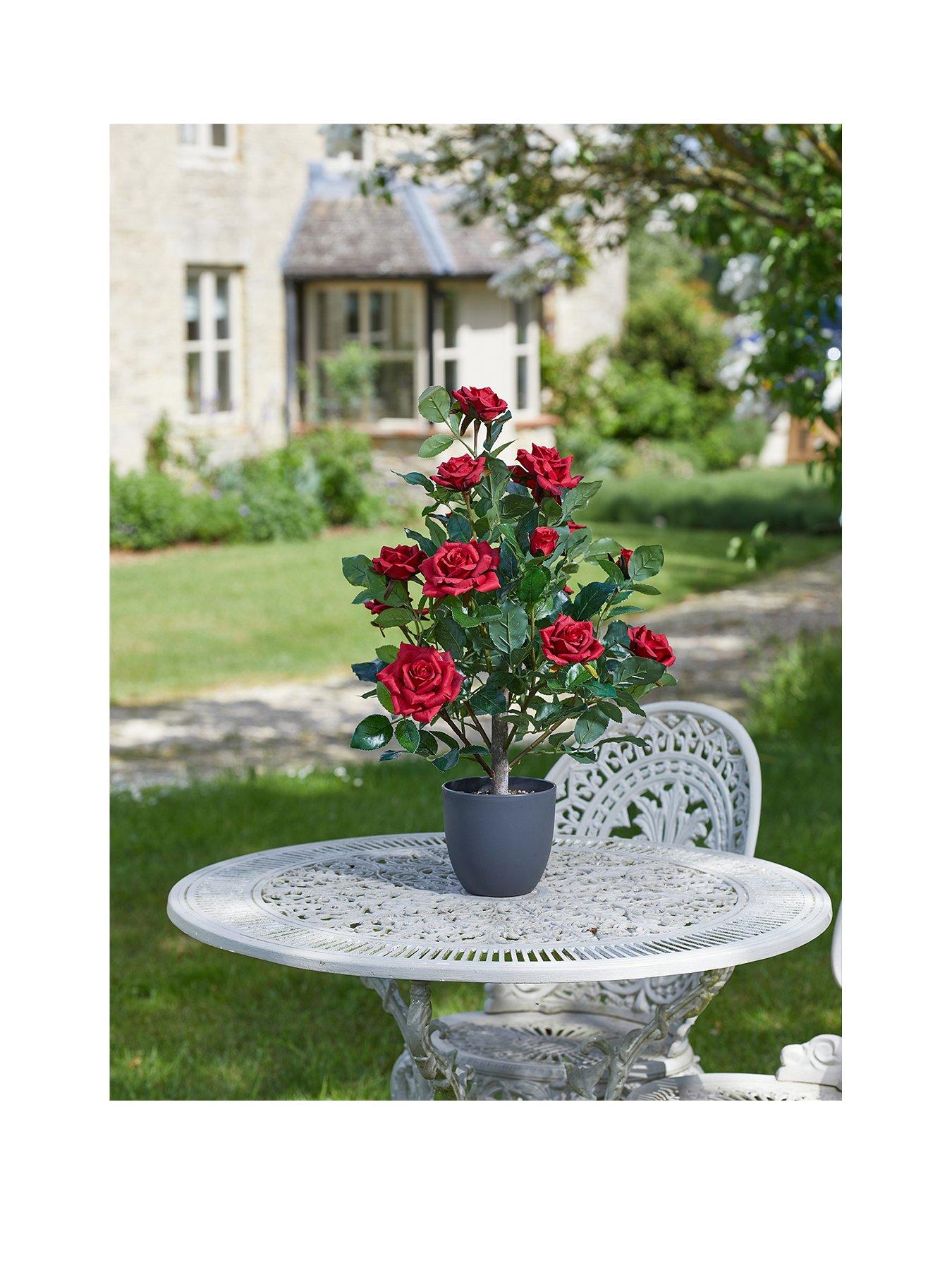 undefined 60cm Ruby Red Faux Rose Plant