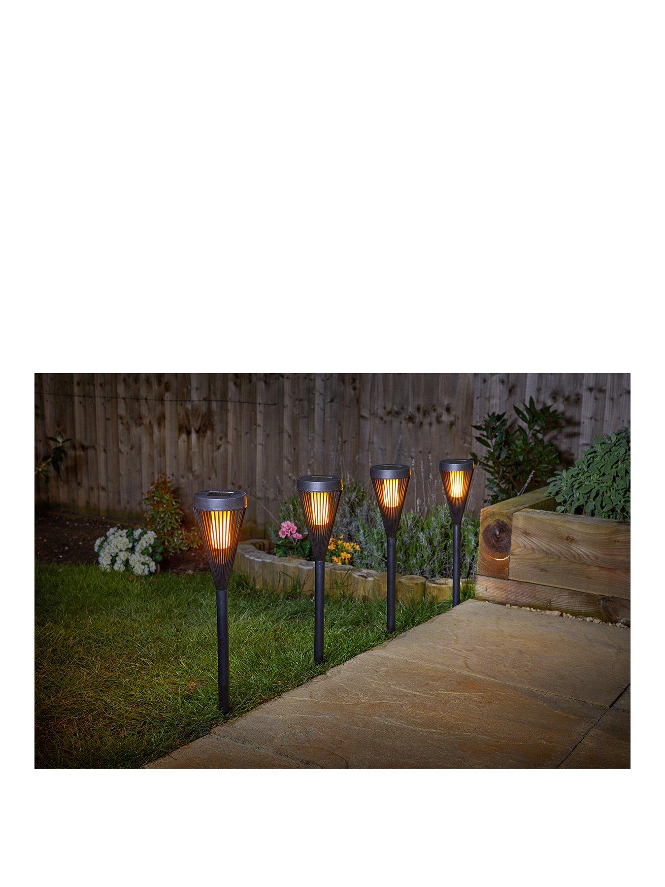 Smart Solar Urbane Flaming Solar Stake Lights - 4 Pack