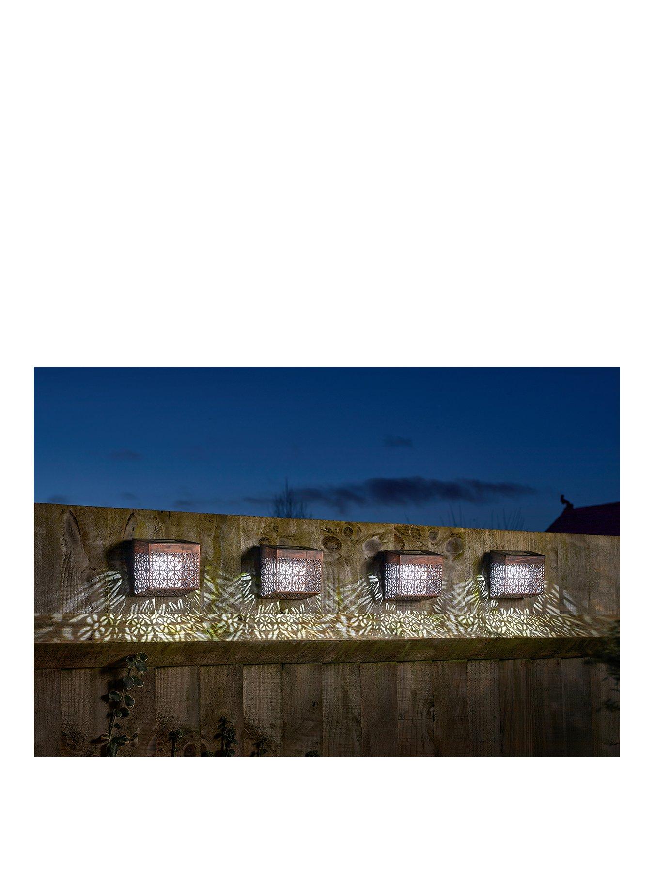 undefined Maroc Decorative Solar Wall, Fence & Post Light , Set of 4