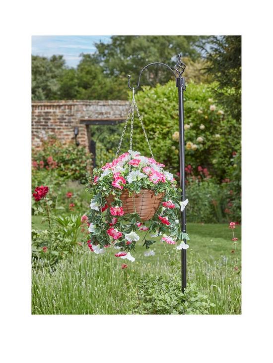 front image of smart-garden-faux-summer-bloom-hanging-basket