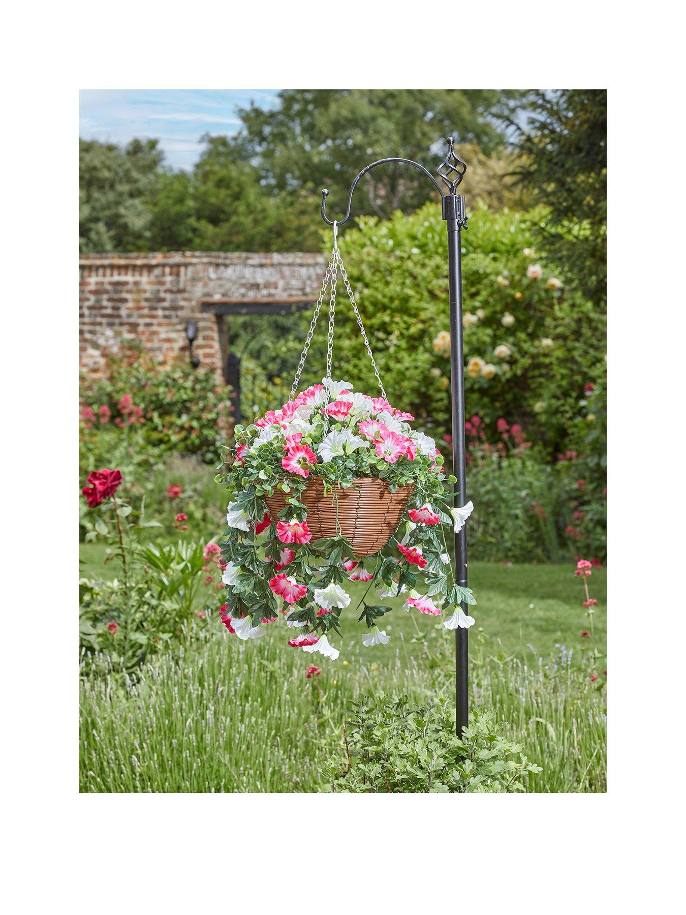 undefined Faux Summer Bloom Hanging Basket