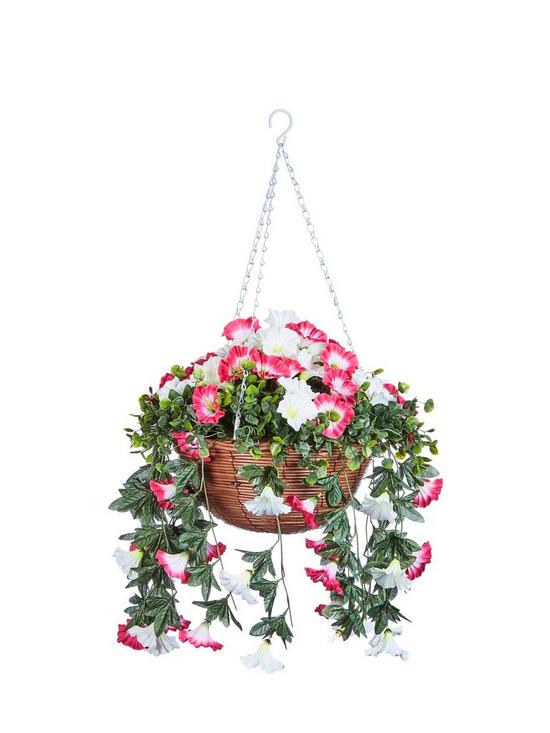 stillFront image of smart-garden-faux-summer-bloom-hanging-basket