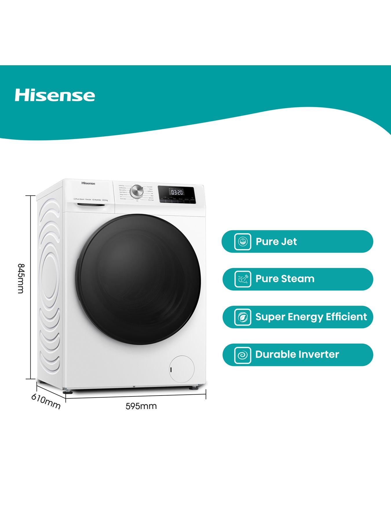  image of hisense-3-series-wdqa1014evjm-10kg-washer-dryer-white