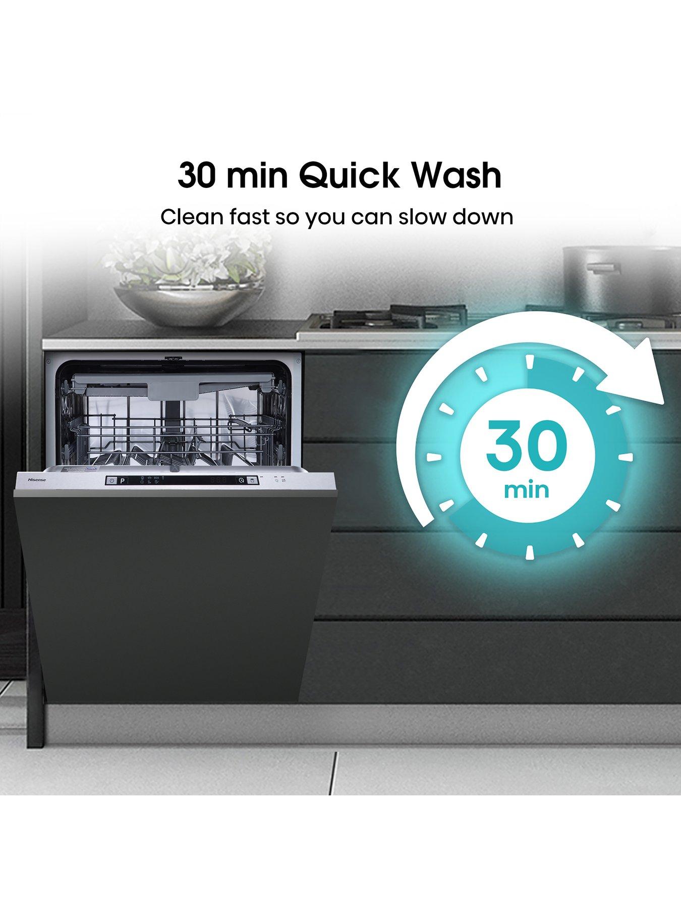  image of hisense-hv623d15uk-full-size-fully-integrated-30-minute-quick-wash-14-place-dishwasher