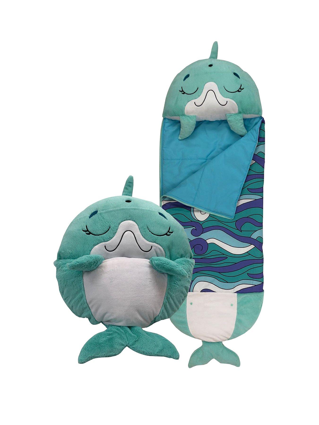 Image 1 of 5 of Happy Nappers Blue Disco Dolphin Sleeping Bag -&nbsp;Large