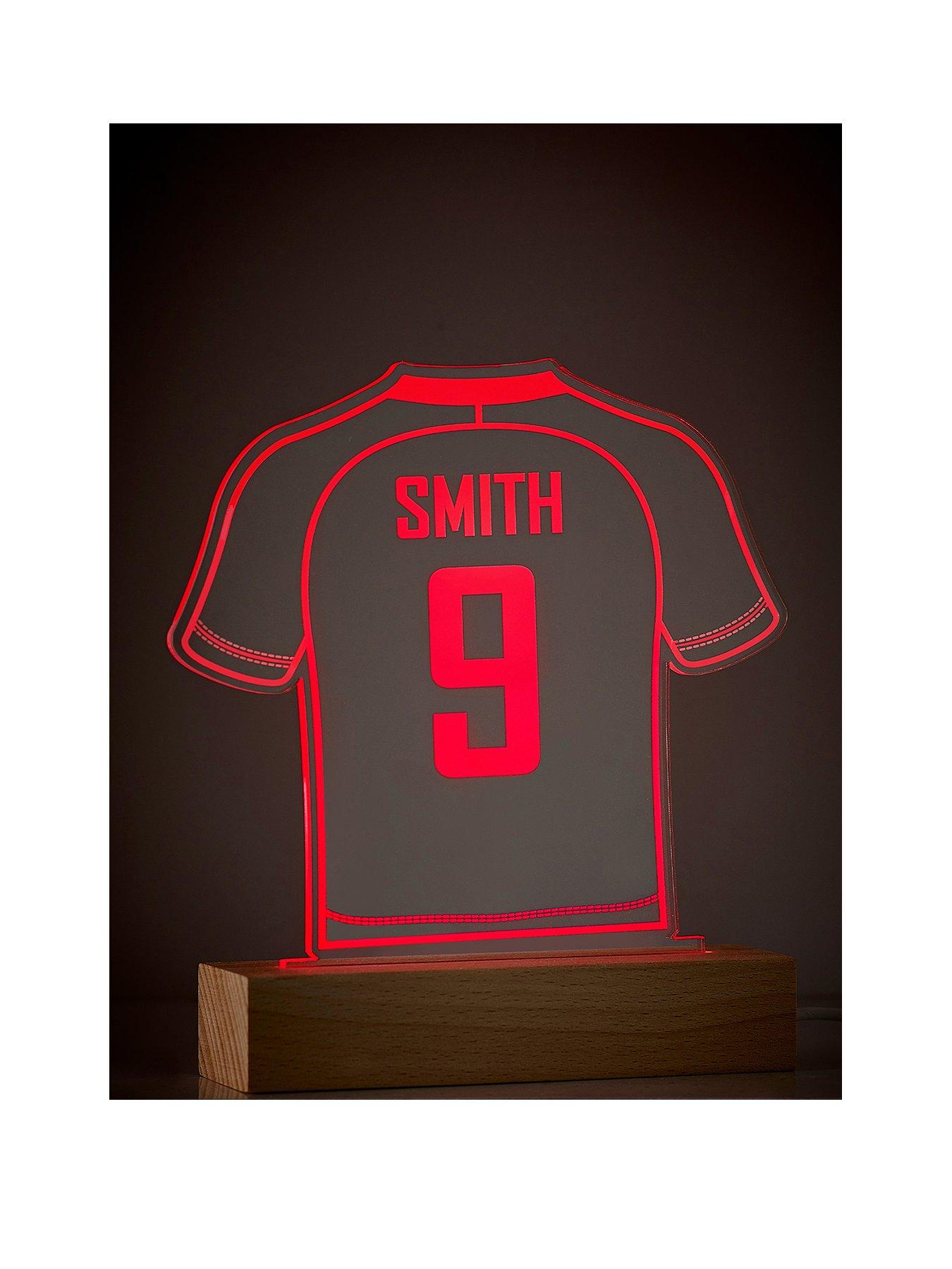 Love Abode Personalised Football Shirt LED Night Light