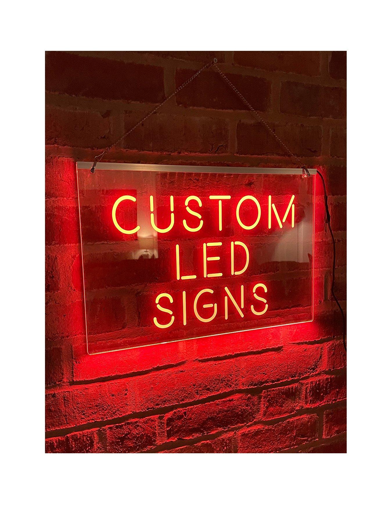Love Abode Personalised LED Illuminated Custom Sign | Littlewoods