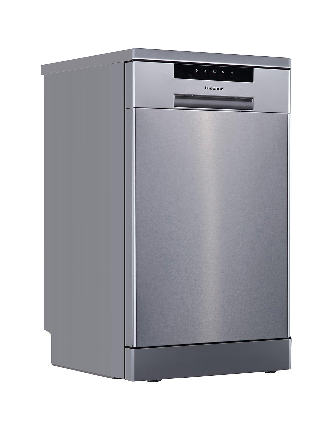 Hisense HS523E15XUK Slimline 30-Minute Quick Wash, 10 Place Dishwasher – Stainless Steel