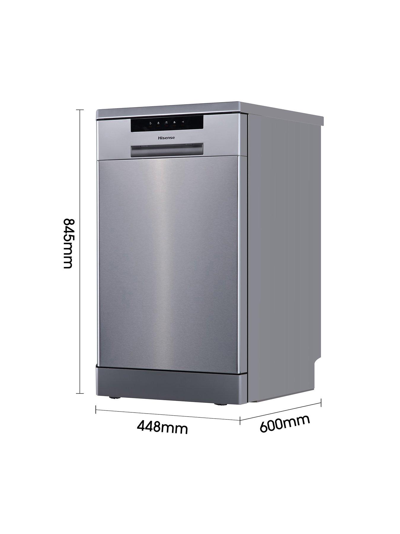  image of hisense-hs523e15xuk-slimline-30-minute-quick-wash-10-place-dishwasher-ndash-stainless-steel
