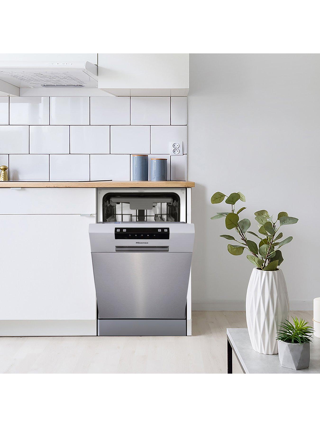  image of hisense-hs523e15xuk-slimline-30-minute-quick-wash-10-place-dishwasher-ndash-stainless-steel