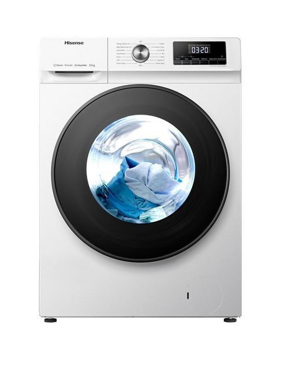 front image of hisense-3-series-wfqa1014evjm-10kg-load-1400-rpm-spin-washing-machine-white