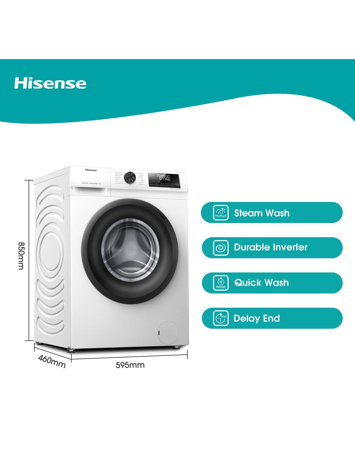  image of hisense-1-series-wfqp7012evm-7kg-load-1200-rpm-spin-washing-machine-white