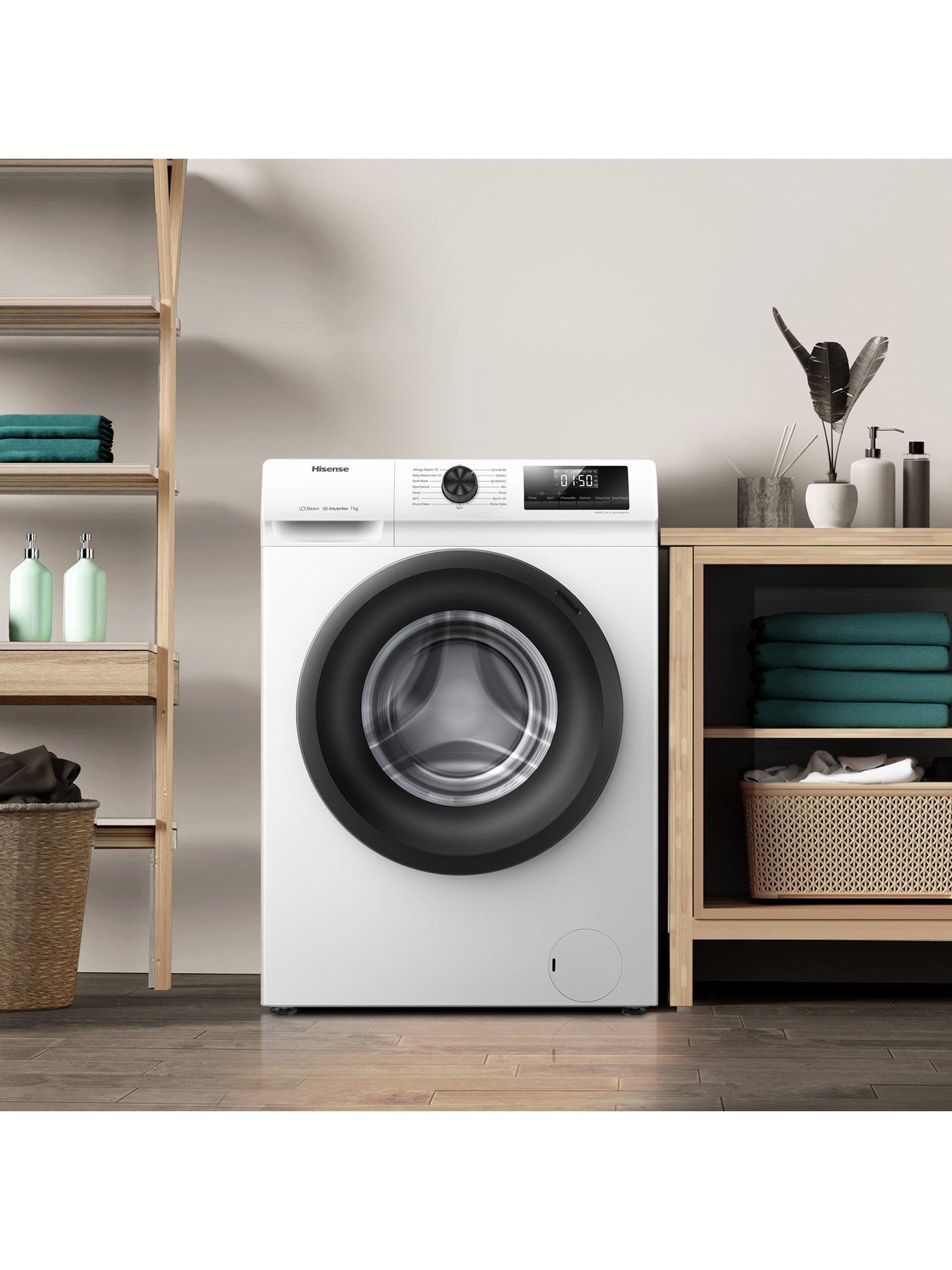  image of hisense-1-series-wfqp7012evm-7kg-load-1200-rpm-spin-washing-machine-white