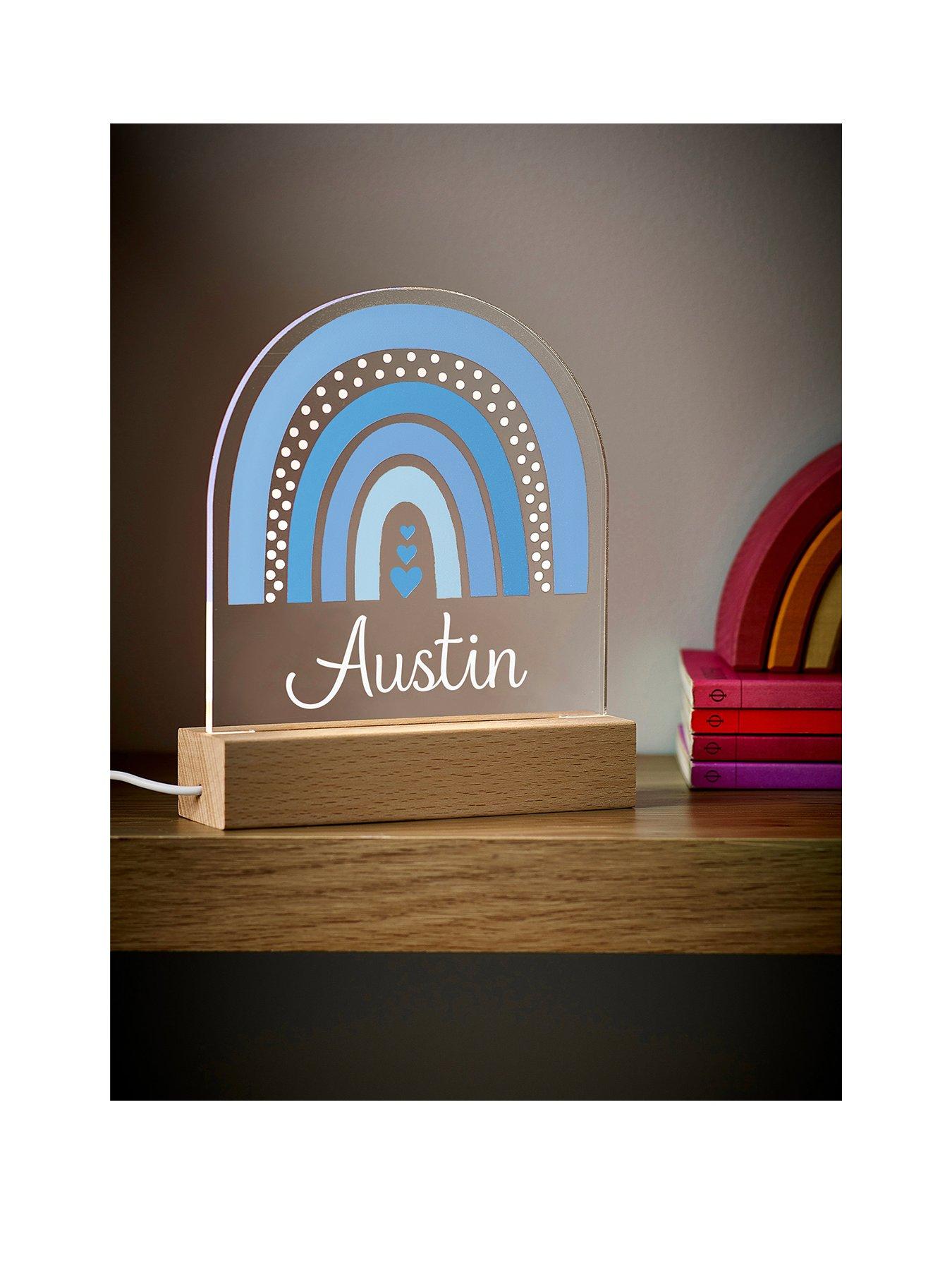 Image 1 of 2 of Love Abode Personalised Rainbow LED Night Light