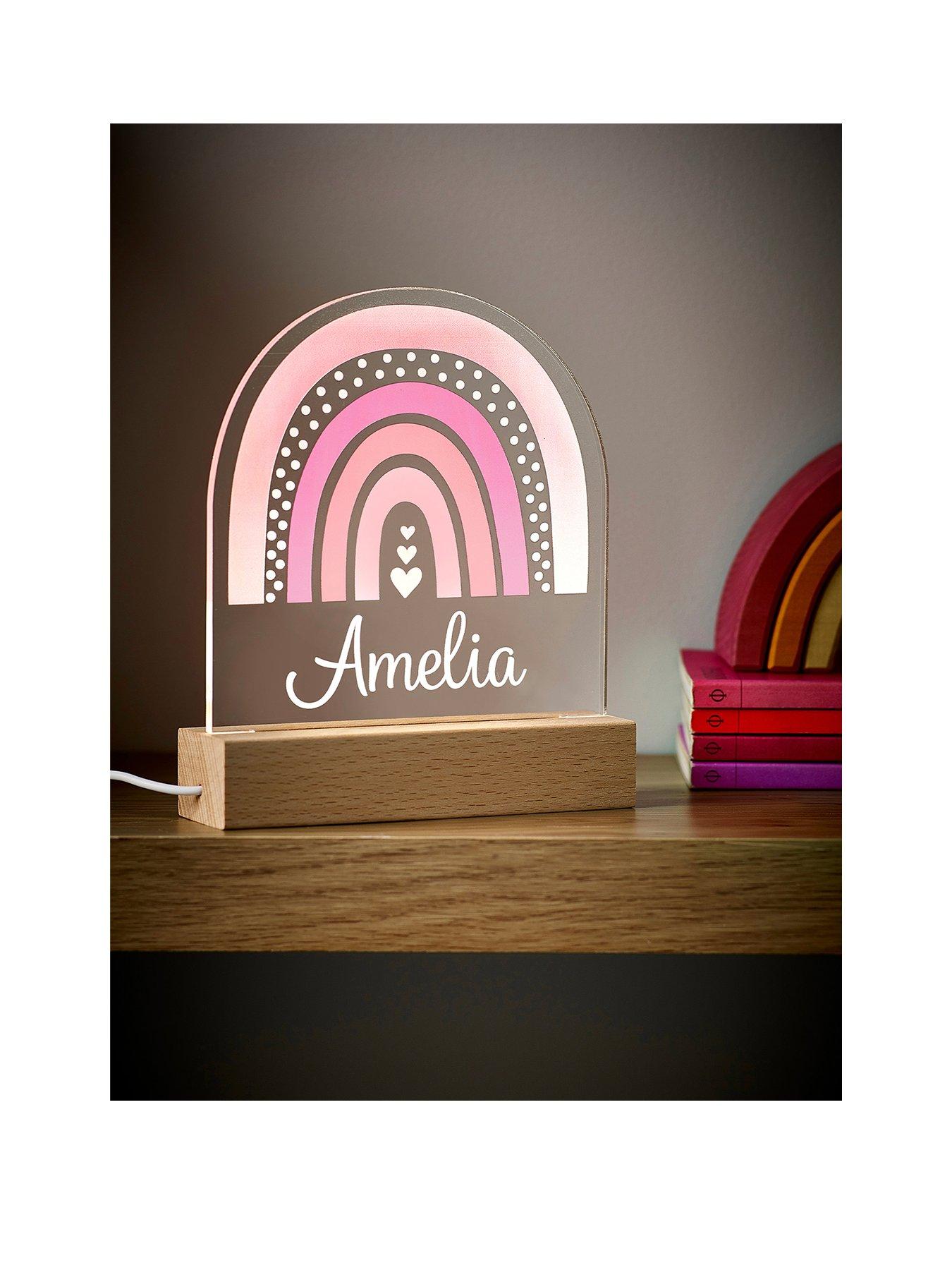 undefined Personalised Rainbow LED Night Light