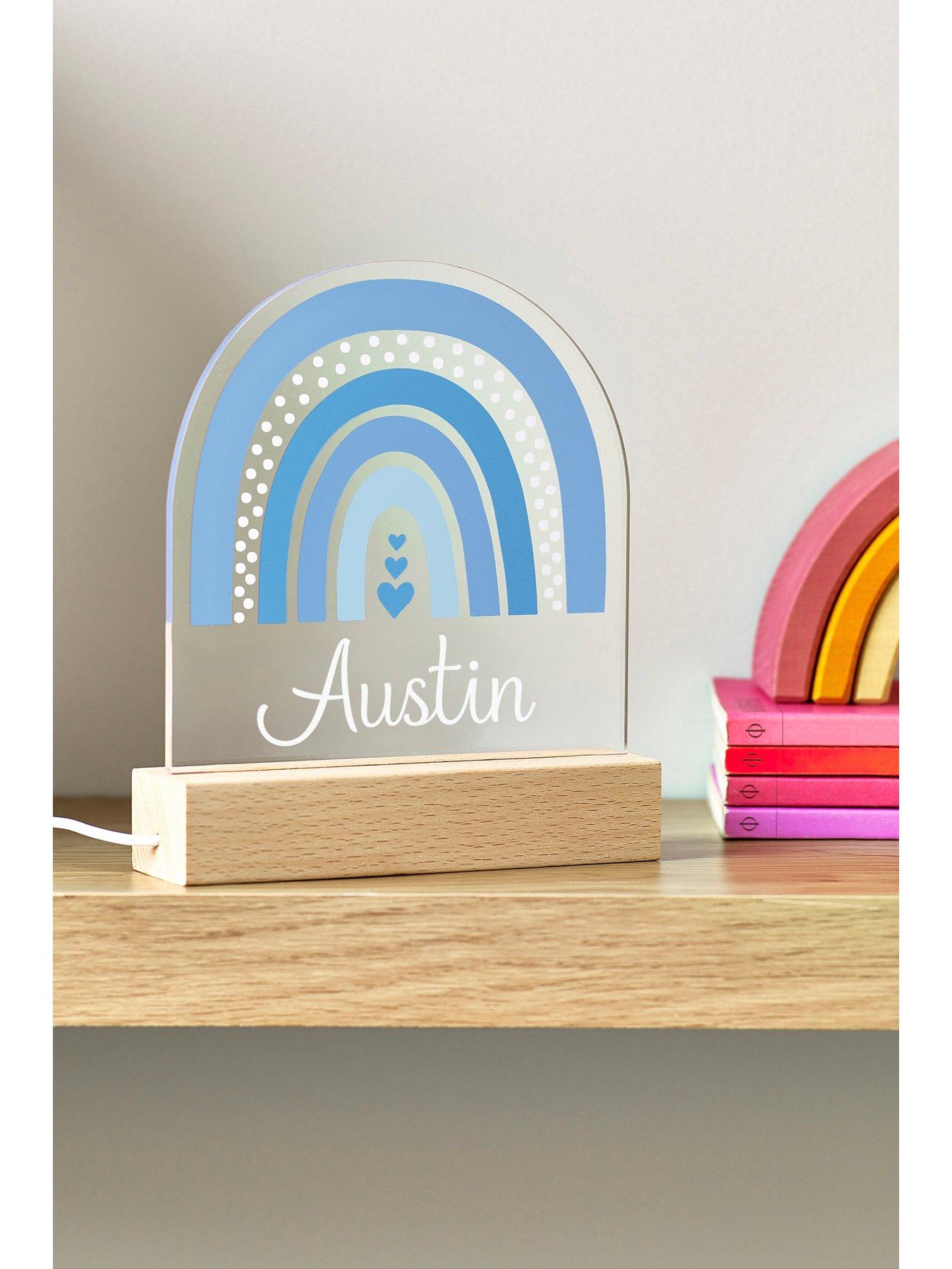 Image 2 of 2 of Love Abode Personalised Rainbow LED Night Light