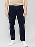  image of farah-osborne-elasticated-canvas-trousers-navy