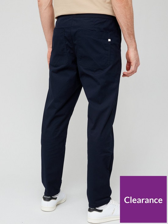 stillFront image of farah-osborne-elasticated-canvas-trousers-navy