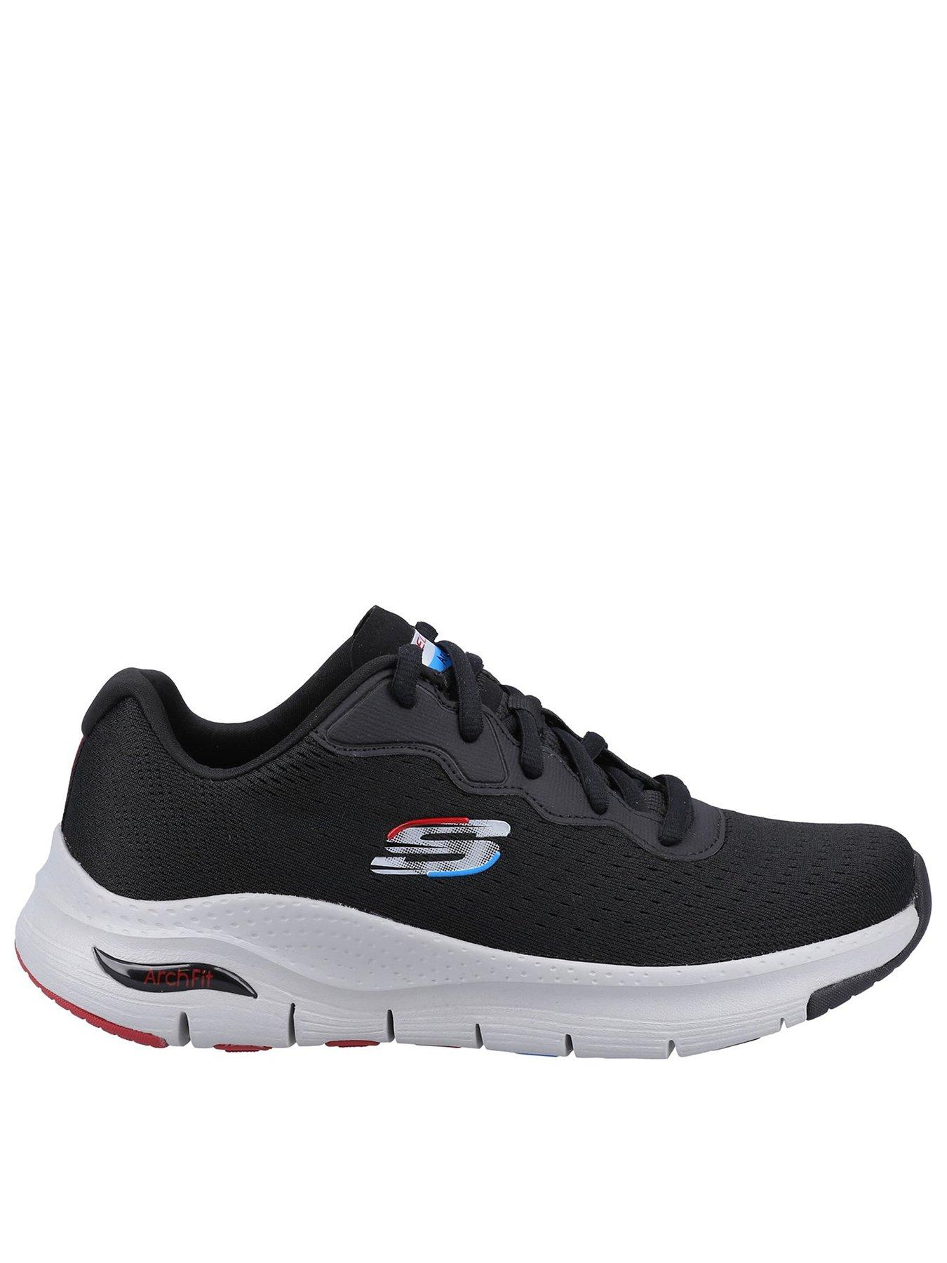 Skechers Air-cooled Arch Fit Vegan Trainer - Black | littlewoods.com